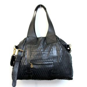 XL AMAZING JAS MB IBW LTD LONDON BLACK GENUINE LEATHER TOTE SHOULDER BAG HANDBAG